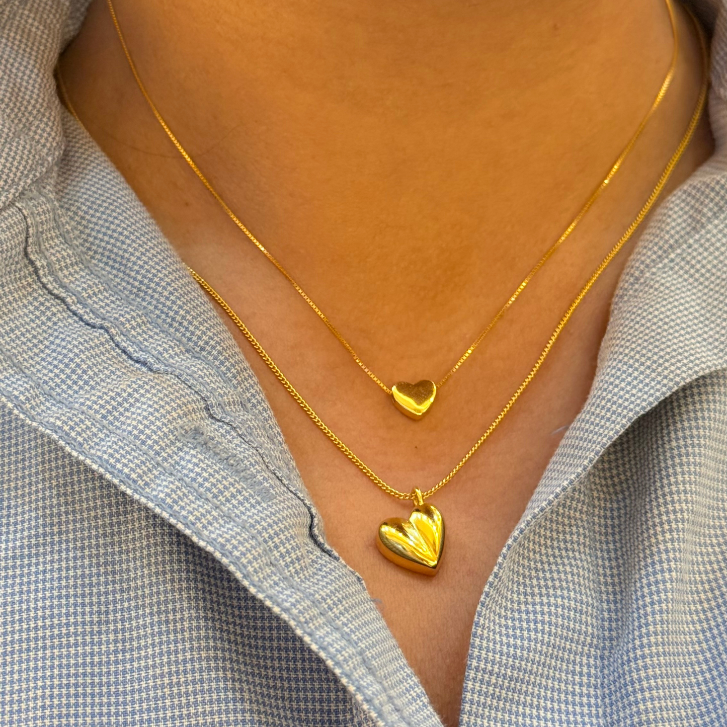 Delicate Heart Golden Necklace