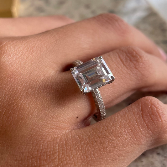 Silver ring indigo