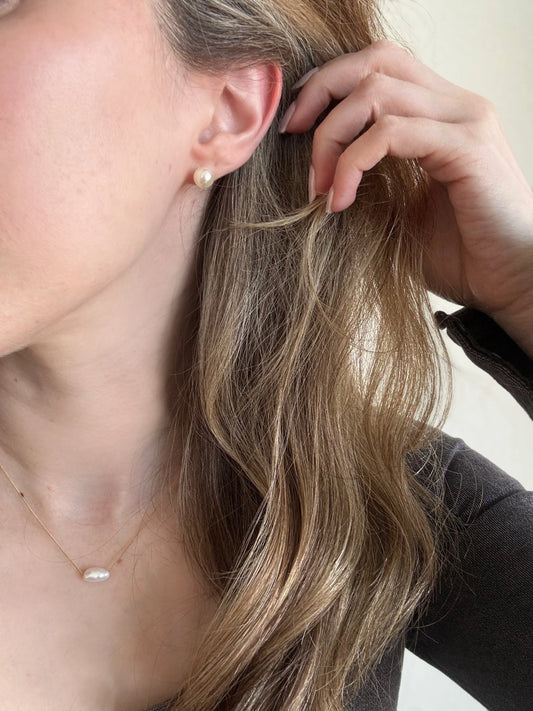 12mm Pearl Button Stud