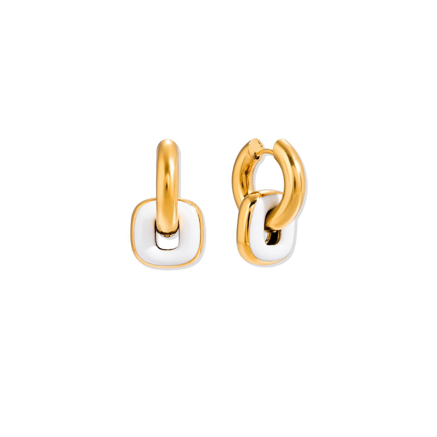Golden White Hoops