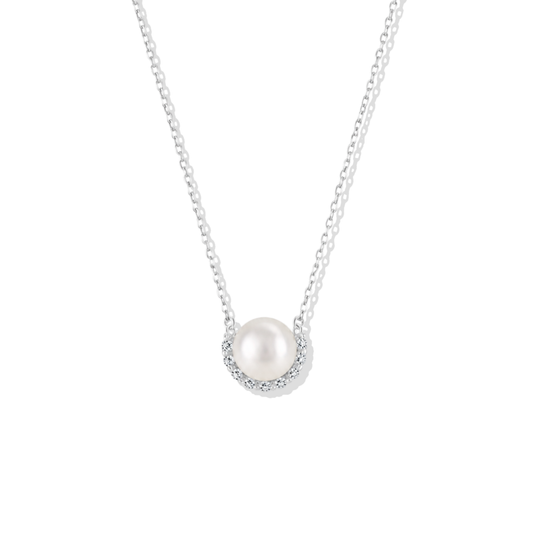 Silver Necklace Maria Pearl