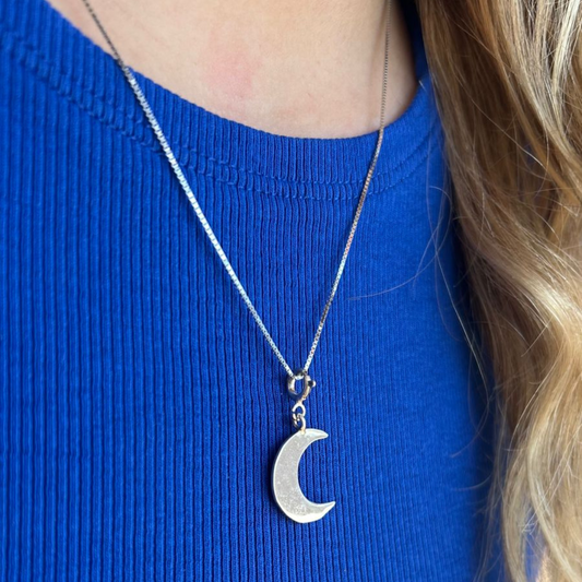 Box chain silver necklace