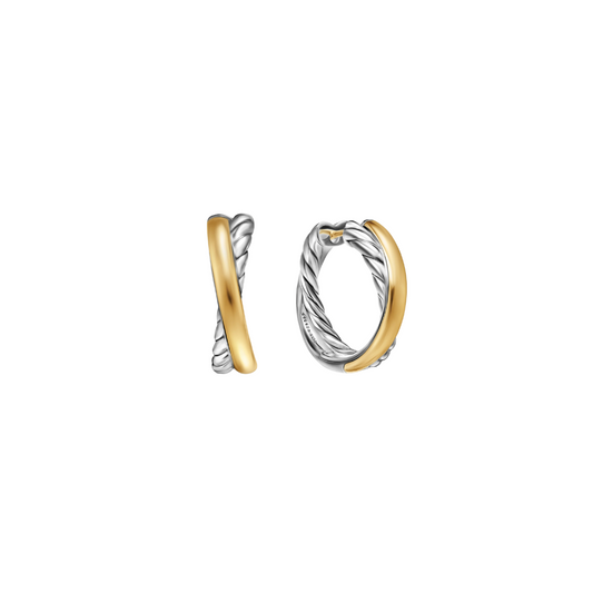 Dual david silver hoops
