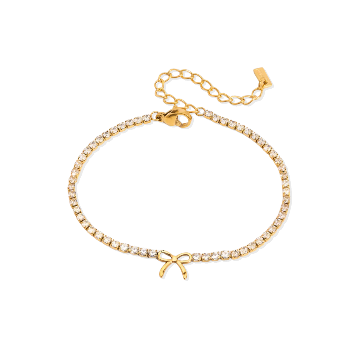Bow Golden Tennis Bracelet