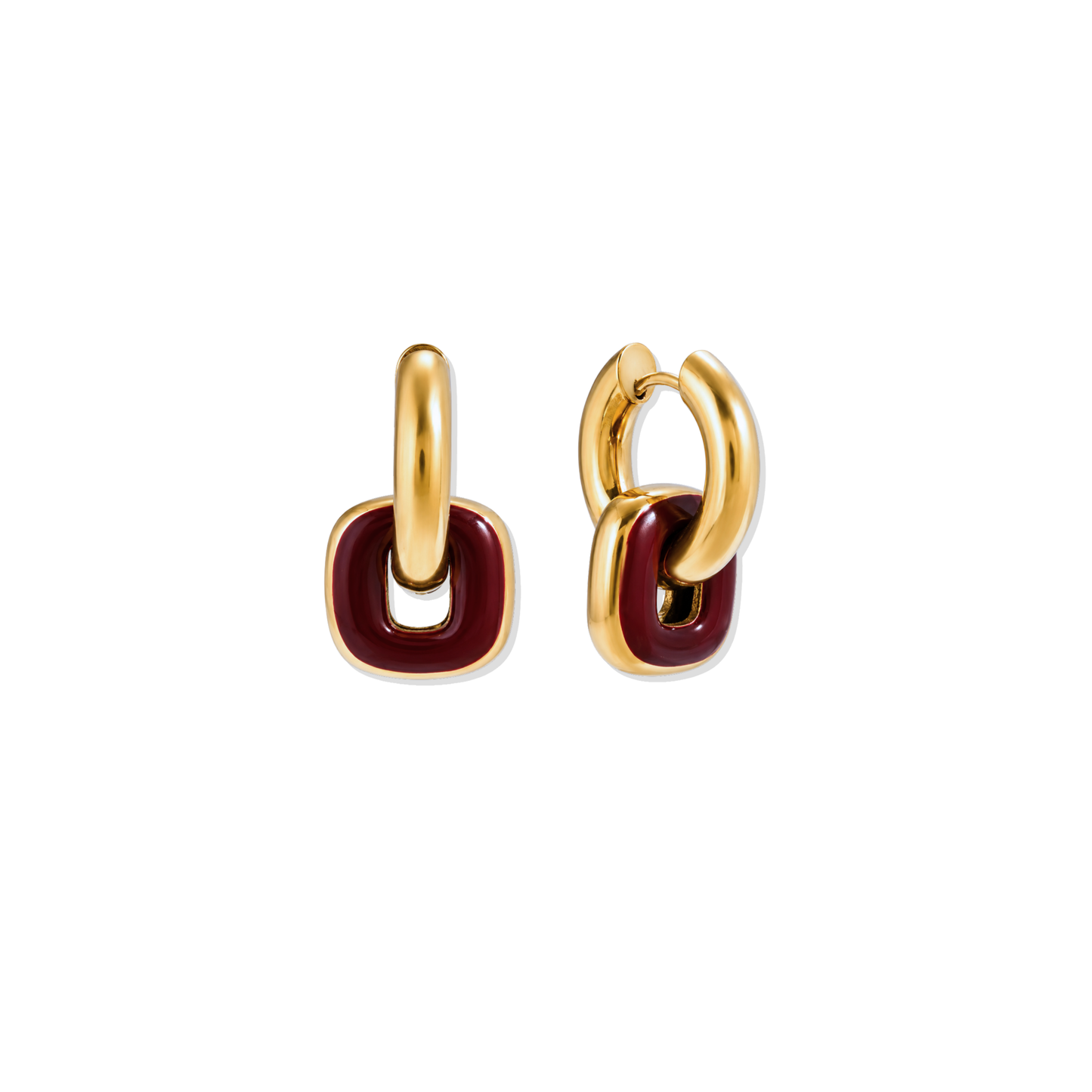 Golden Cherry Brown Hoops