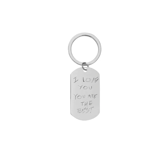 Silver Id Keychain