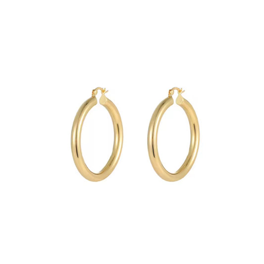 TUBULAR GOLDEN HOOPS