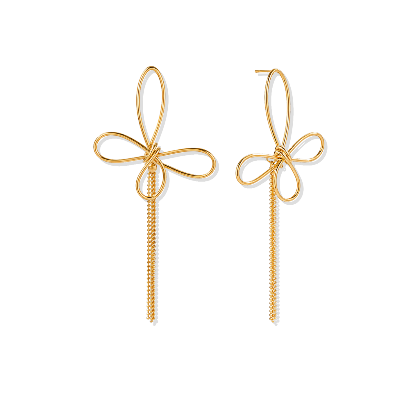 Butterfly Big Golden Earrings