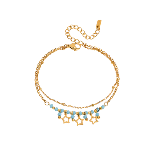 Turquise Star Golden Bracelet