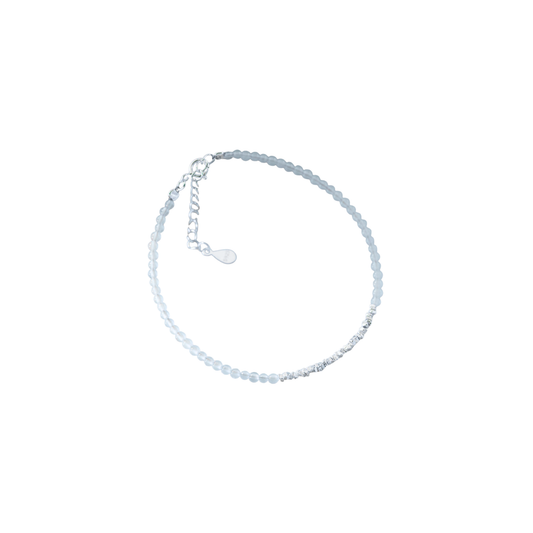 Clear Beads Silver Bracelet