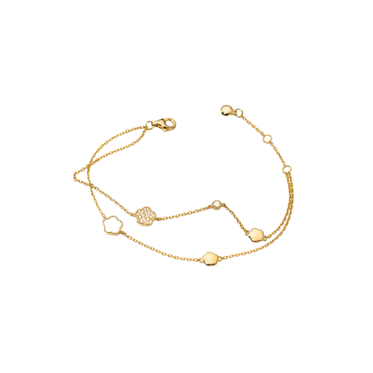 Golden Flower Double Bracelet