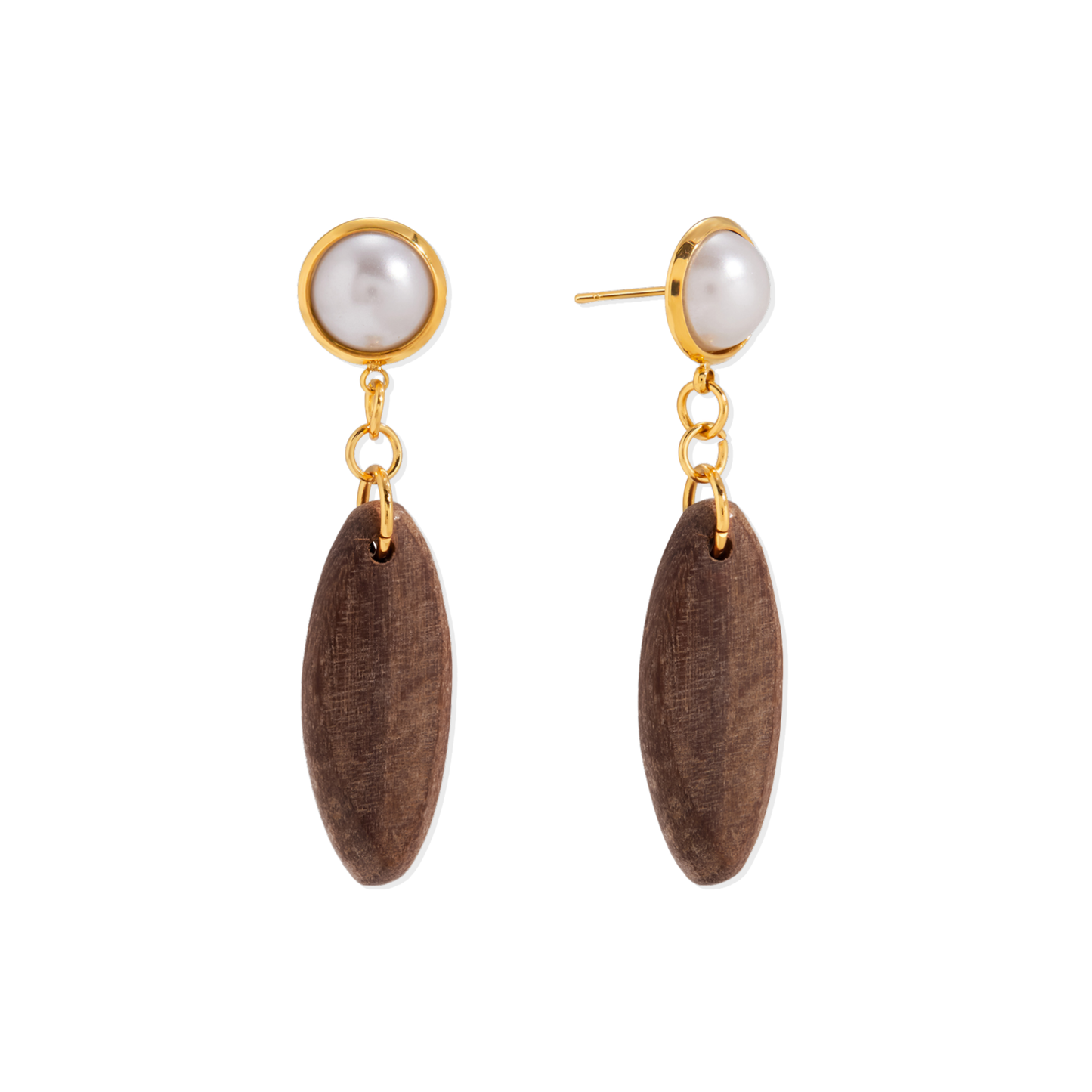 Woody Golden Earrings