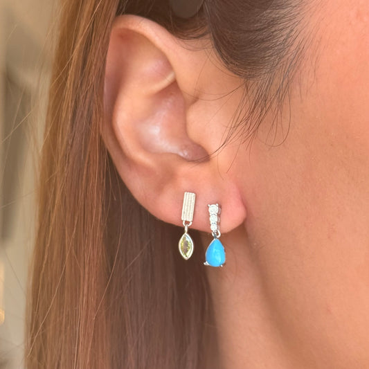 Turquoise Silver Studs