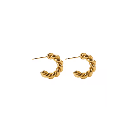 GOLDEN TWIST HOOPS