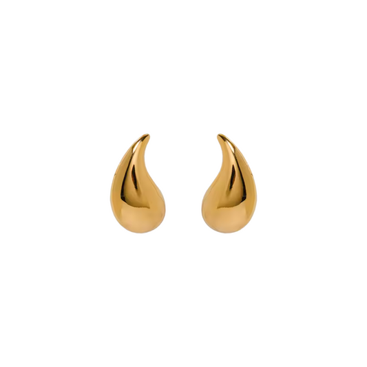 Iconic flat golden earrings