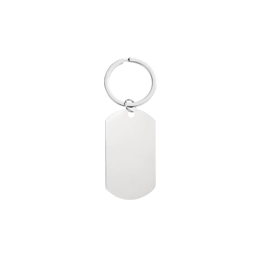 Silver Id Keychain