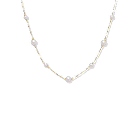 Delicate Pearl Golden Necklace
