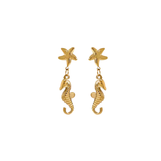 SEAHORSE GOLDEN EARRINGS