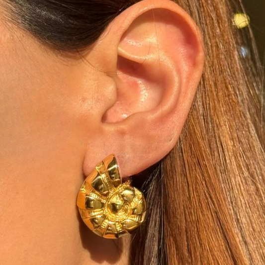 Crab golden earrings