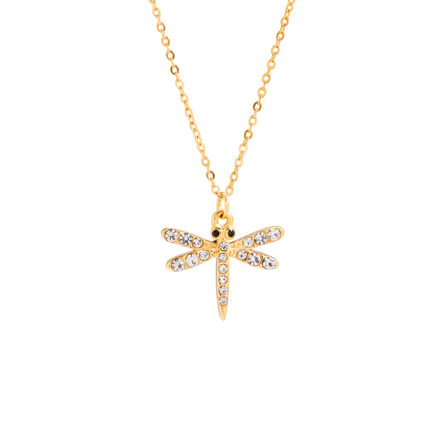 Golden Dragonfly Necklace