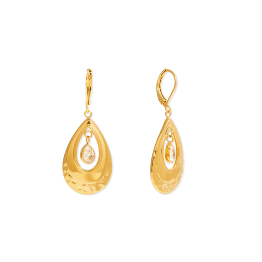 Teardrop Golden Earrings