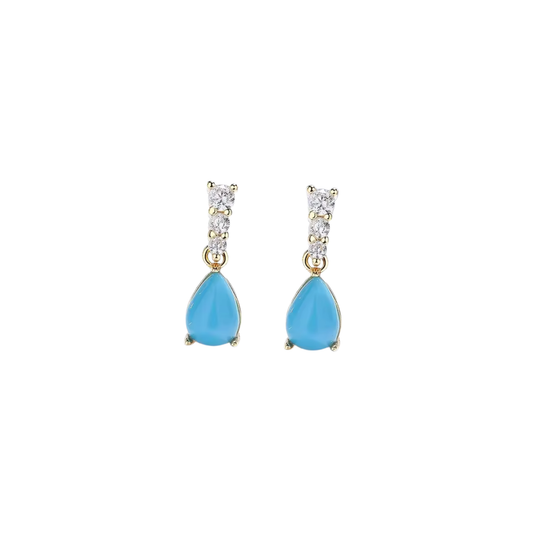 Turquoise Golden Studs