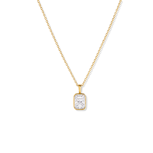 Simple Golden Necklace Rectangle