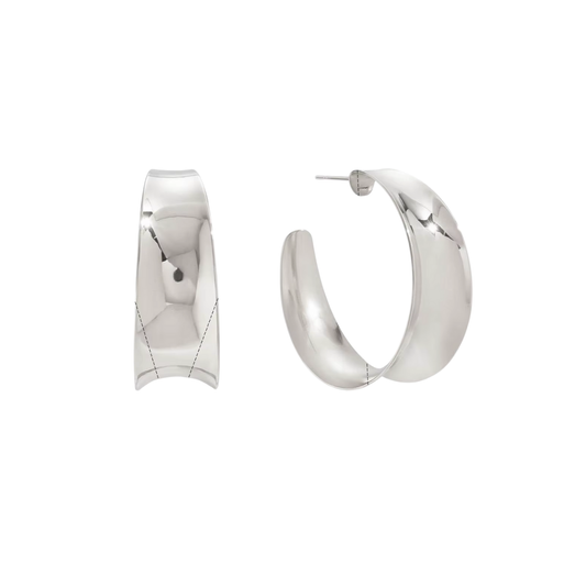 Silver Hoops Large Maximas