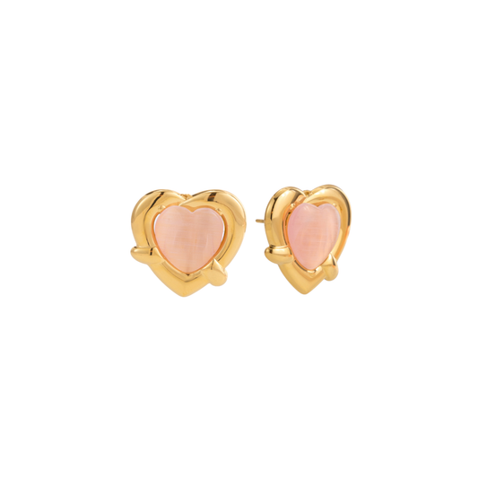 Pink Heart Earrings
