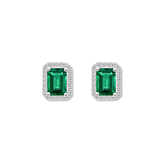 Emerald Spark Studs