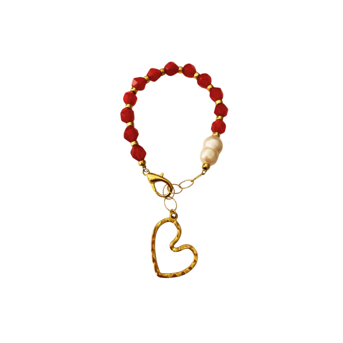 Pulsera Con Agata Perla Y Dije