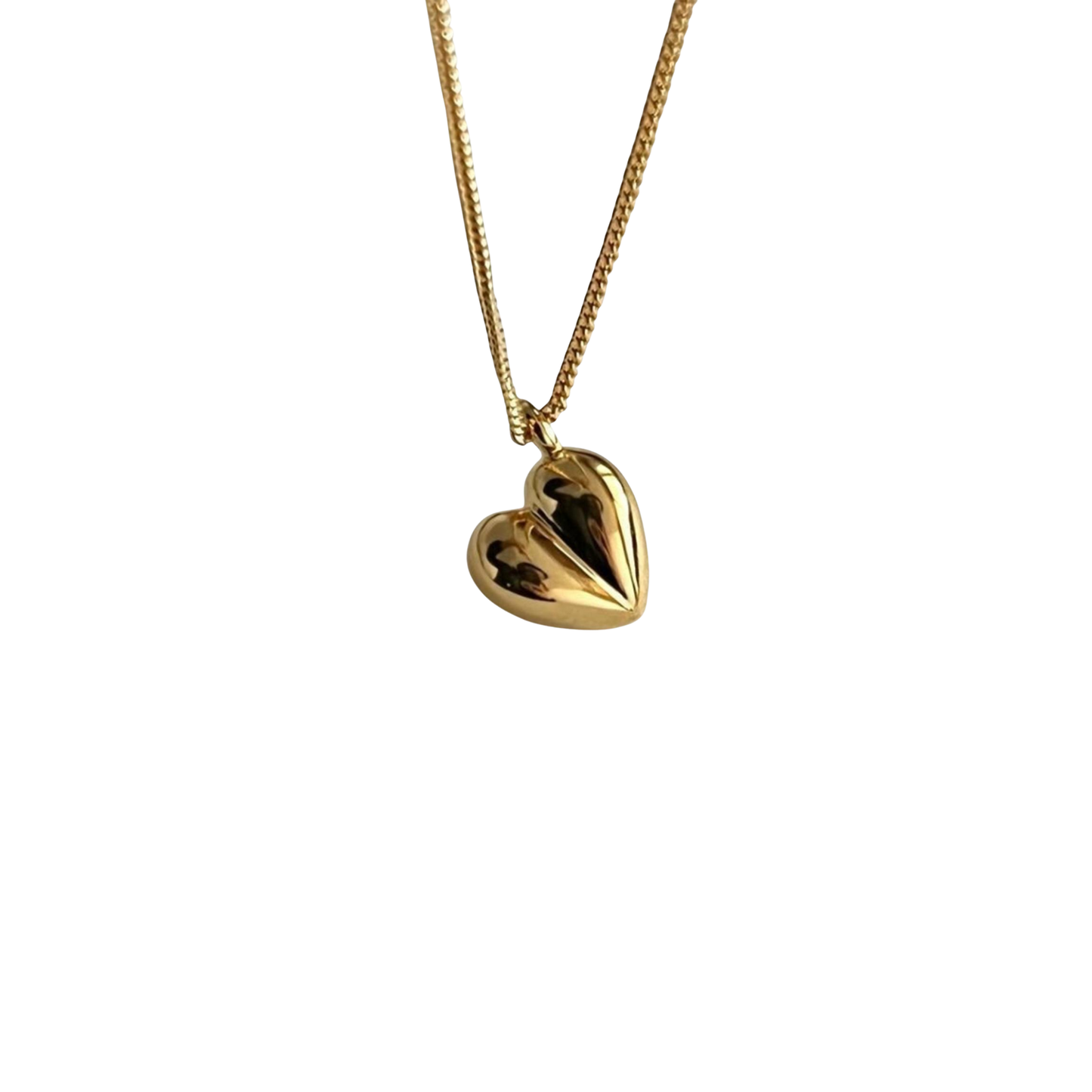 Double Heart Golden Necklace