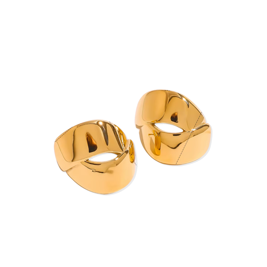 Golden Irregular Studs