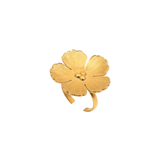 Chunky Flower Golden Ring