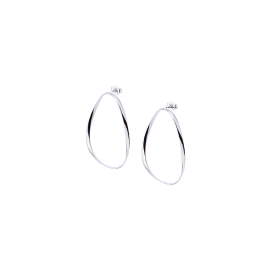 IRREGULAR OVAL GOLDEN EARRINGS