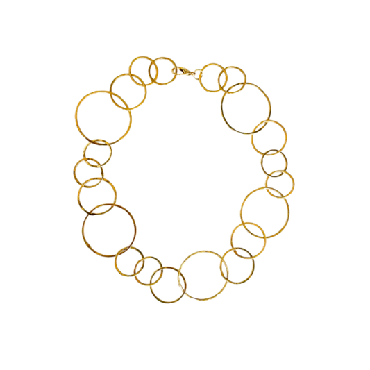 Collar Corto Aros Dorados
