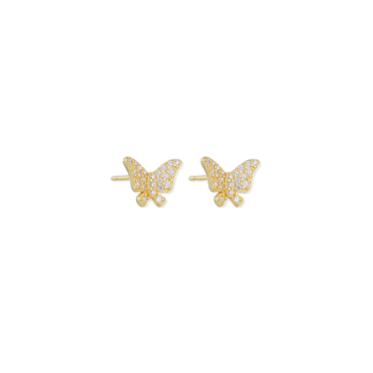 Sparkle Butterly Gold Studs