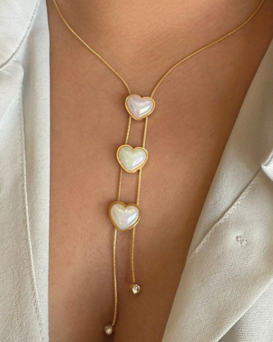 Iridescent Golden Heart Necklace