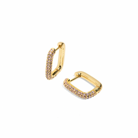 Lilac Spark Hoops