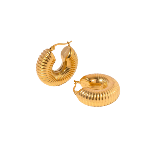 WORM GOLDEN CHUNKY HOOPS