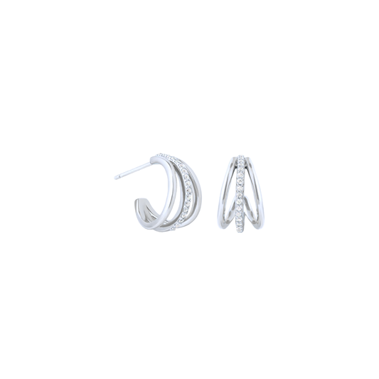 TRIPLE SPARK GOLDEN HOOPS