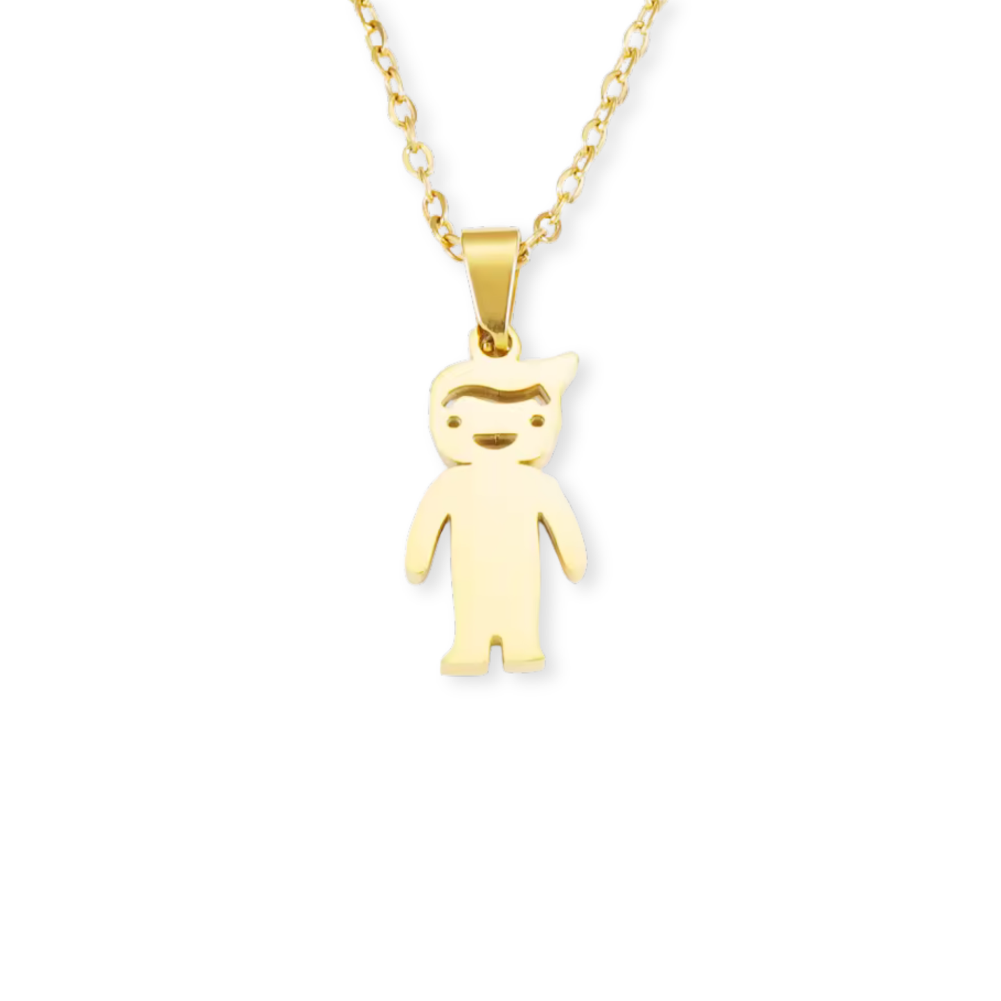 Plain Little Boy Silver Necklace