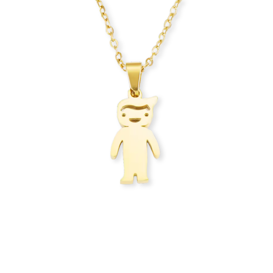Plain Little Boy Silver Necklace