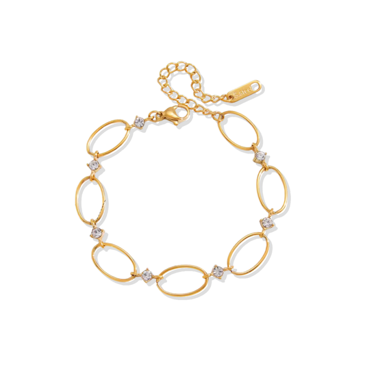 Golden Oval Zir Racelet
