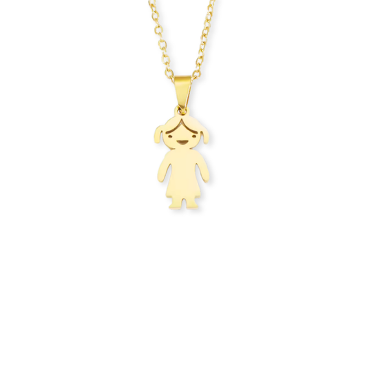 Plain Little Girl Golden Necklace