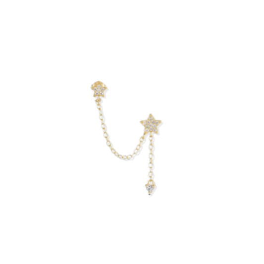 Star Chain Double Studs
