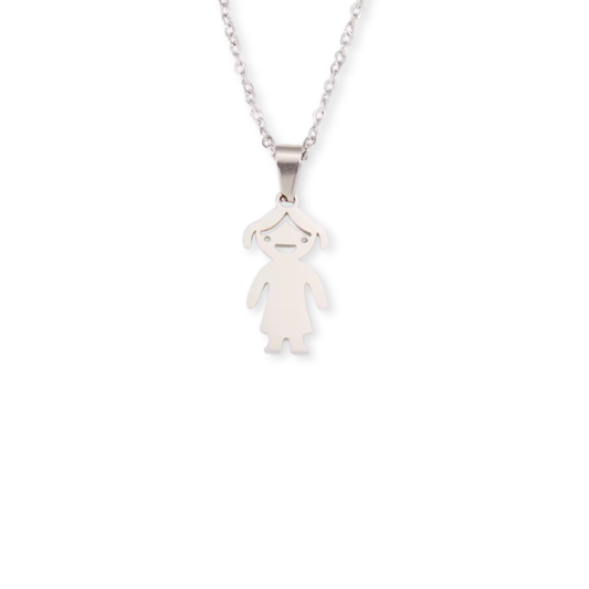 Plain Little Girl Silver Necklace