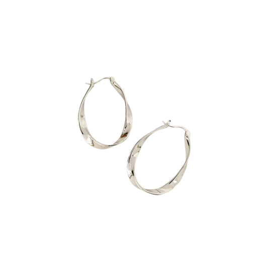 Silver Hoops Valentina