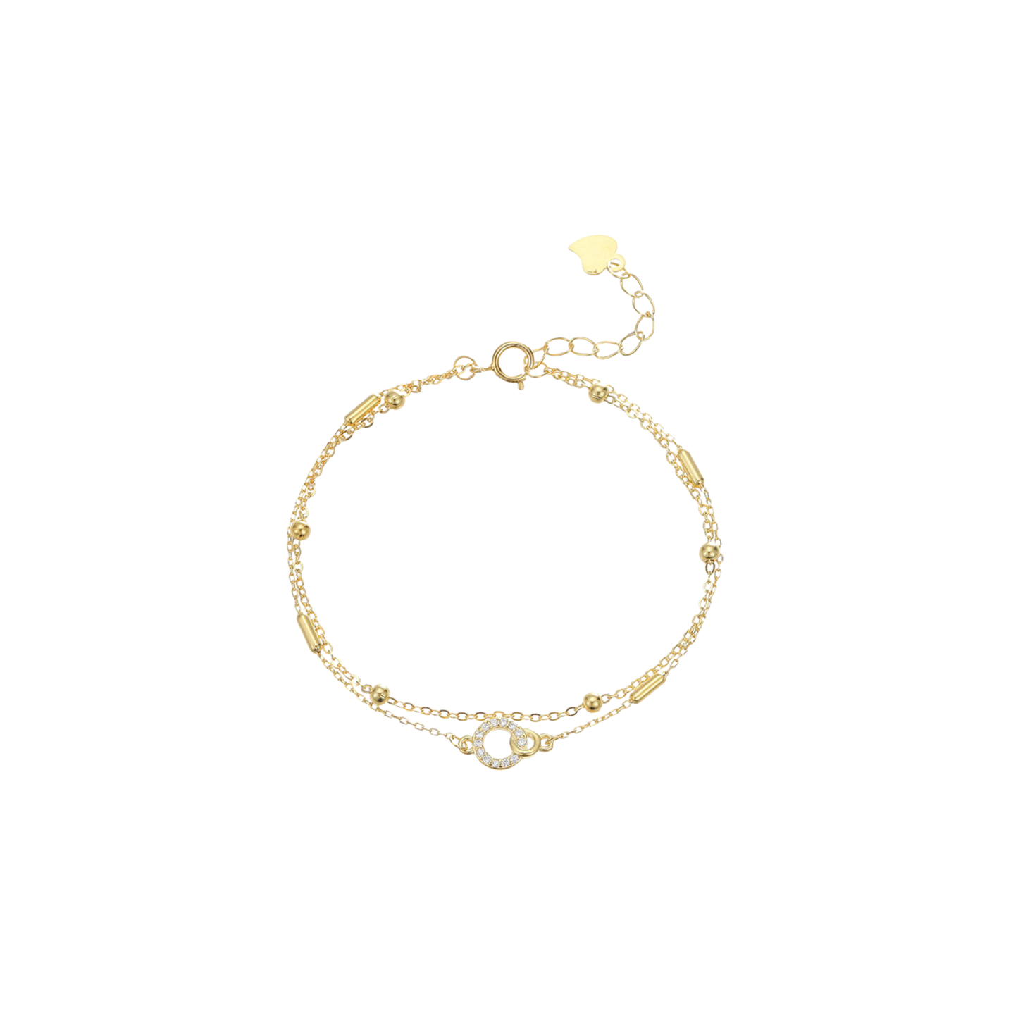 Linked Spark Golden Bracelet