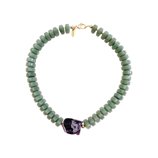 Collar Aventurina y Amatista